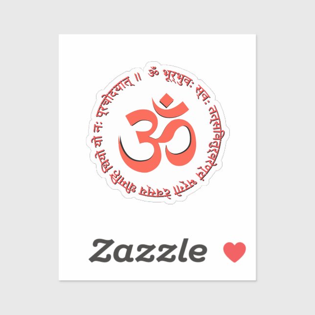 Sticker Mantra Gayatri "Om Bhur Bhuva Swah" (Feuille)