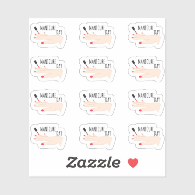 Sticker Manucure Nomination Nail Care Rappel Planificateur (Feuille)