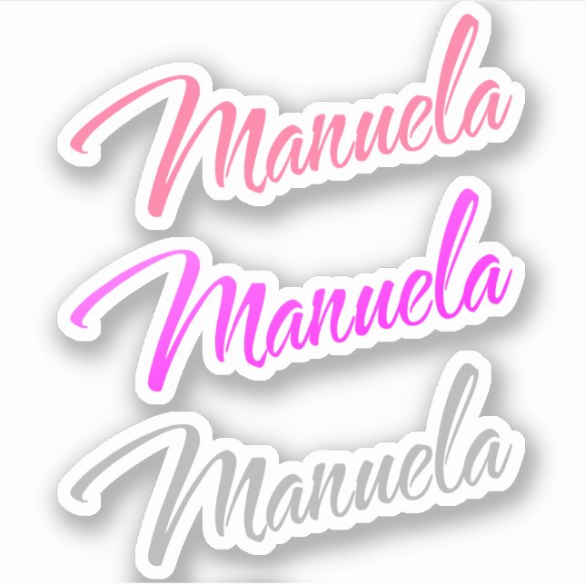 Sticker Manuela nom décoratif x3 (Devant)