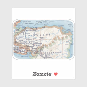 Sticker Mapa de Honduras