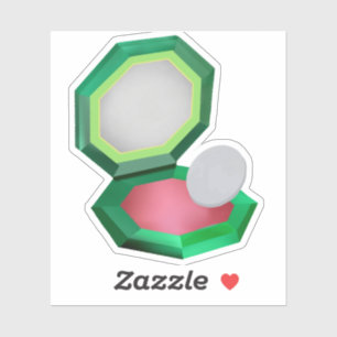 Sticker Maquillage rouge dans un boîtier vert
