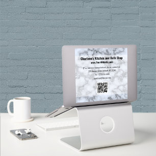 Sticker Marbre gris argent Faux