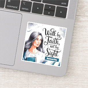Sticker Marche personnalisée par la foi chrétienne femmes