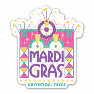 Sticker Mardi Gras Arch, Galveston, Texas