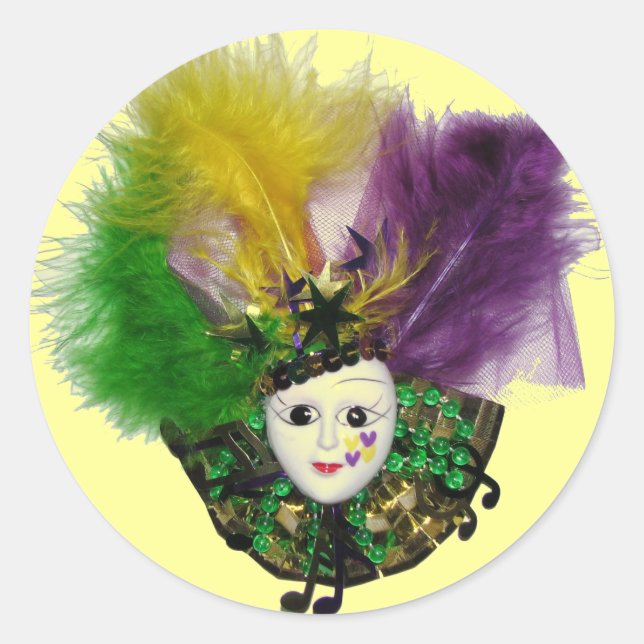 Sticker Mardi Gras Mask (Devant)