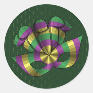 Sticker Mardi Gras Mask