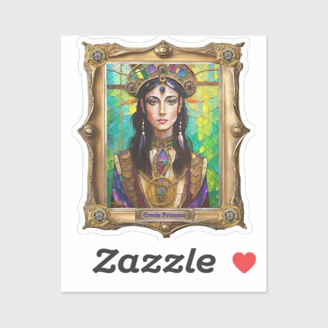 Sticker Mardi Gras Realm Portraits - La Princesse Créole (Feuille)