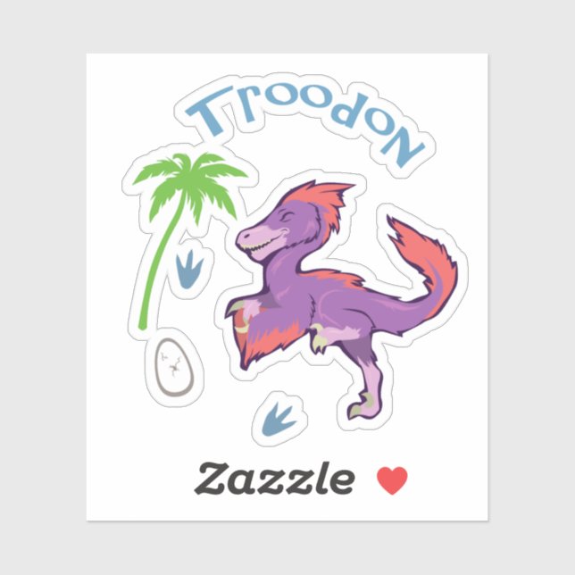 Sticker Mare Troodon (Feuille)