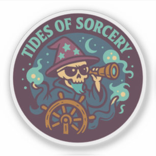 Sticker Marées de Sorcellerie Crâne Magique