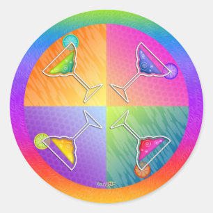 STICKER MARGARITAS Pop Art (rond)