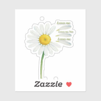 Sticker Marguerite "Je t'aime, je ne t'aime pas" - Aquarel