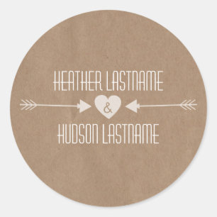 Sticker Mariage à flèches blanches inspirées du pa
