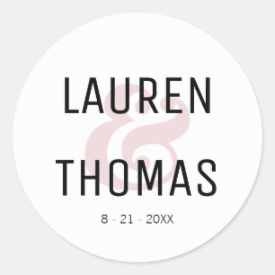 Sticker Mariage à fond blanc et noir