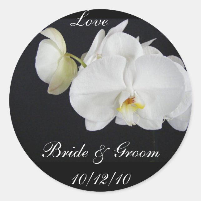 Sticker Mariage à orchidée blanche (Devant)