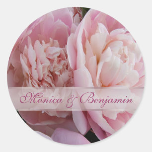 Sticker Mariage à pivoine rose