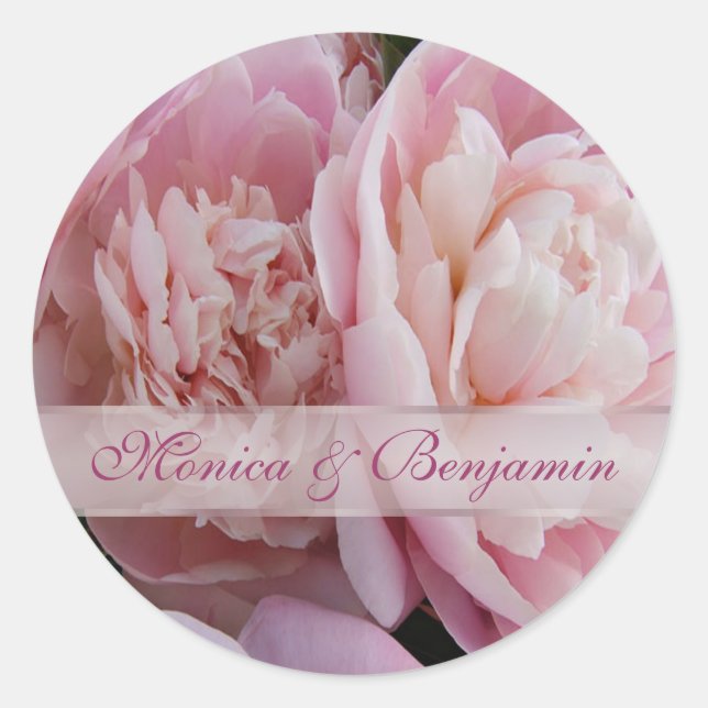 Sticker Mariage à pivoine rose (Devant)
