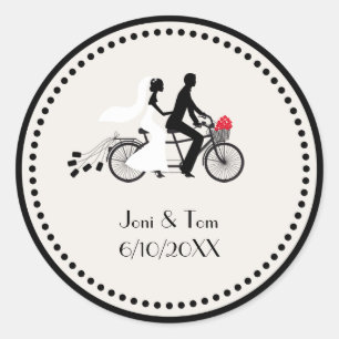 Sticker Mariage à vélo Tandem