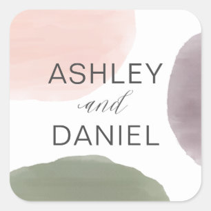 Sticker Mariage Aquarelle du Jardin Moderne,
