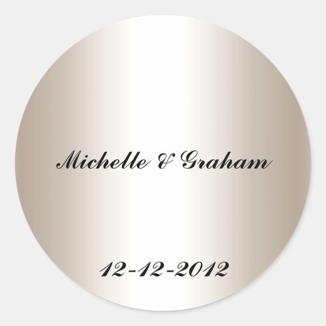 Sticker mariage argent (Devant)
