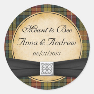 Sticker Mariage celte écossais Buchanan Tartan