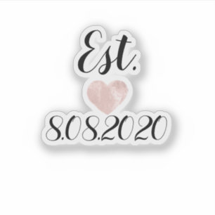 Sticker Mariage Chaussures Nom de la vignette Date Script 