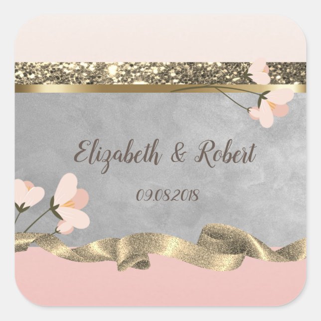Sticker Mariage chic élégant (Devant)