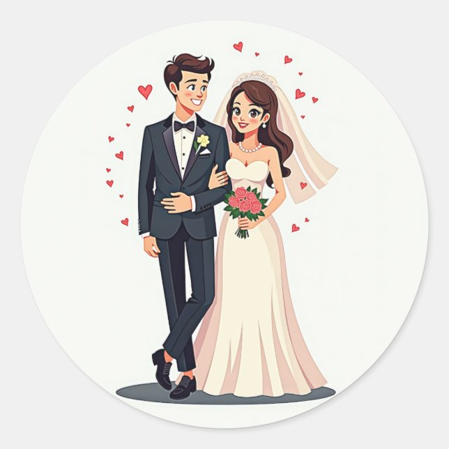 Sticker mariage Couple (Devant)