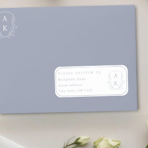 Sticker Mariage Crest Nom individuel adresse et sceaux