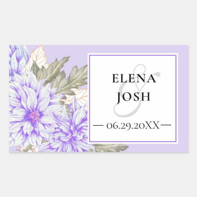 Sticker Mariage Dahlias Amethyst (Devant)