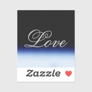 Sticker Mariage d'amour noir bleu sophistiqué