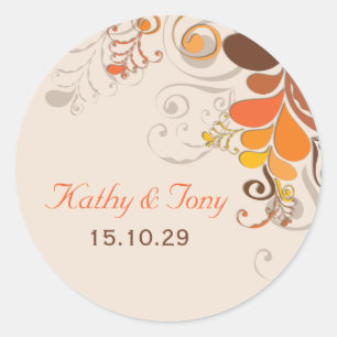 Sticker Mariage de automne pour les tourbillons fl