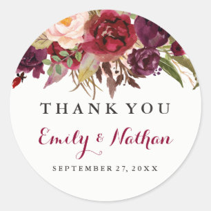 Sticker Mariage de automne rouge de Bourgogne