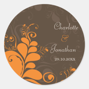 Sticker Mariage de automne Rustic Deco Feuilles