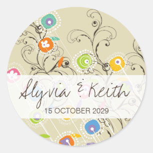 Sticker Mariage de Jardin de Fleur Super Whimsical