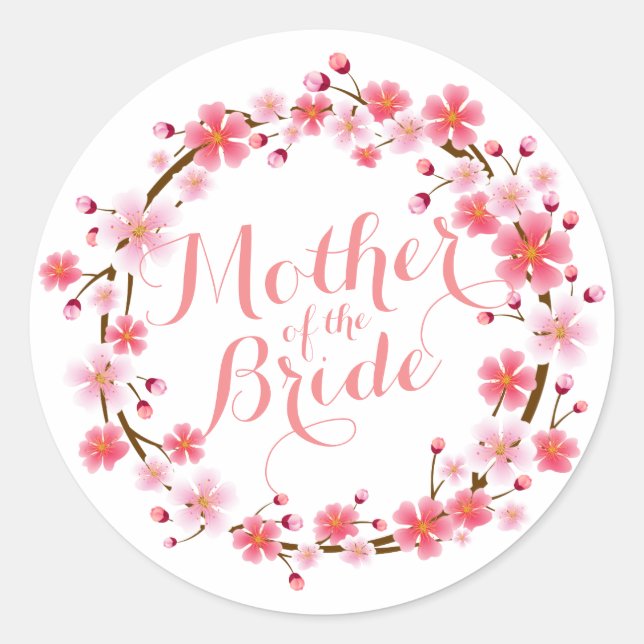 Sticker Mariage de la mère de la mariée cerise en  (Devant)
