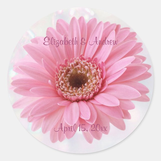 Sticker Mariage de marguerite rose (Devant)
