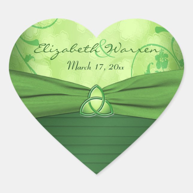 Sticker Mariage de noeud Emerald Green Celtic Love (Devant)