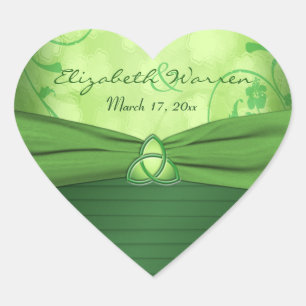 Sticker Mariage de noeud Emerald Green Celtic Love