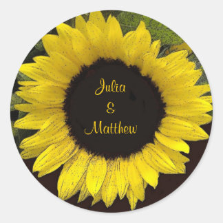 Sticker Mariage de tournesol jaune
