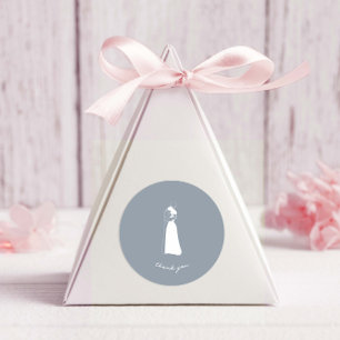 STICKER Mariage DUSTY BLEU Main tiré Couple