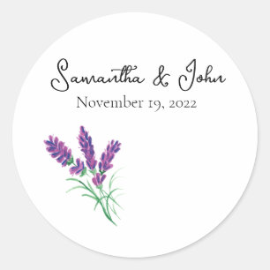Sticker Mariage Élégant Lavender - Blanc