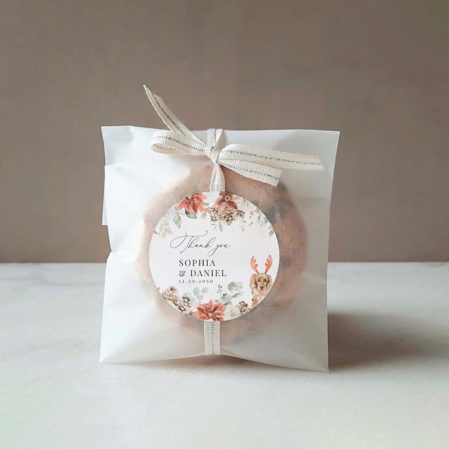Sticker Mariage en Pinecone rouge hiver (Créateur téléchargé)