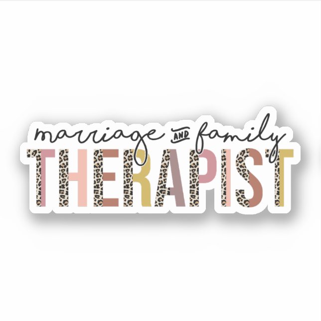 Sticker Mariage et thérapeute de famille, thérapeute de ma (Devant)
