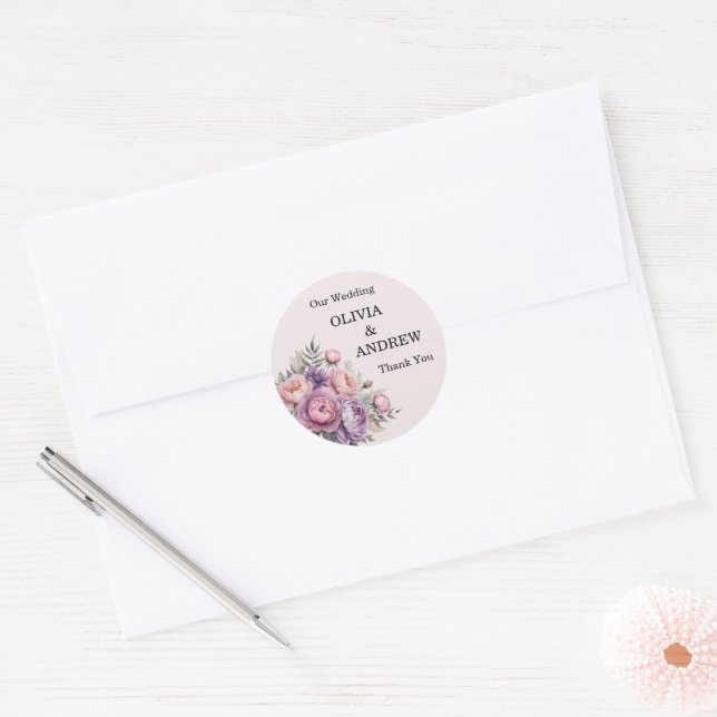 Sticker Mariage floral élégant pour mariage (Enveloppe)