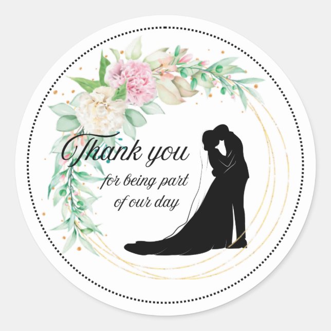 Sticker Mariage floral romantique (Devant)