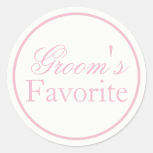 Sticker Mariage "Groom's Favorite" Rose-Bleu
