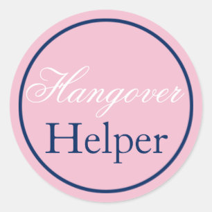 Sticker Mariage "Hangover Helper" rose vierge/mari