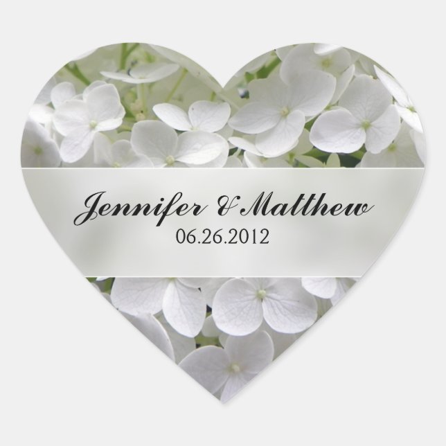 Sticker Mariage Hydrangea Heart (Devant)
