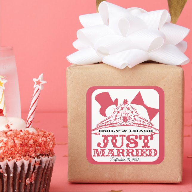 Sticker Mariage juste marié Princesse mariée Tiara (Fête)