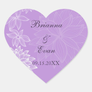 Sticker Mariage Lilac Fleur Contourée